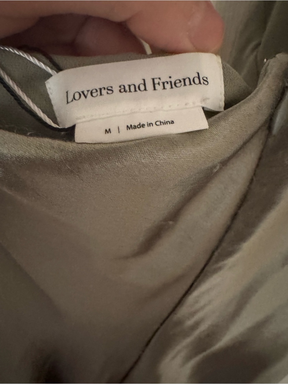 Lovers + Friends Sage Green Metallic Halter Maxi Dress with Slit - Picture 11 of 11